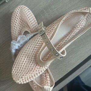Women's Pink Mesh Flats